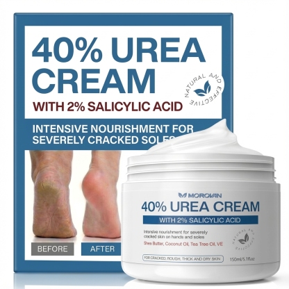 Urea Cream for Feet: 150g Foot Cream ，40% Urea + 2% Salicylic Acid for Dry Cracked Heels Deep Moisturizing Universal for Men & Women