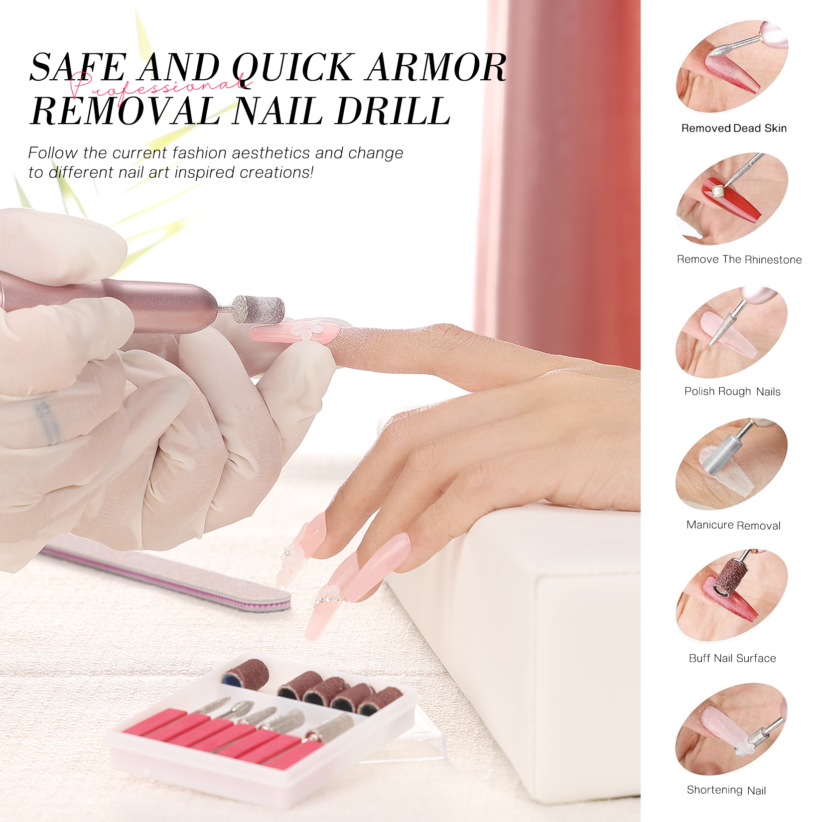 Morovan Professional Acrylic Nail Kit for Beginners - Complete Starter Set with U V Lamp Nail Tips Glue Drill Files & More