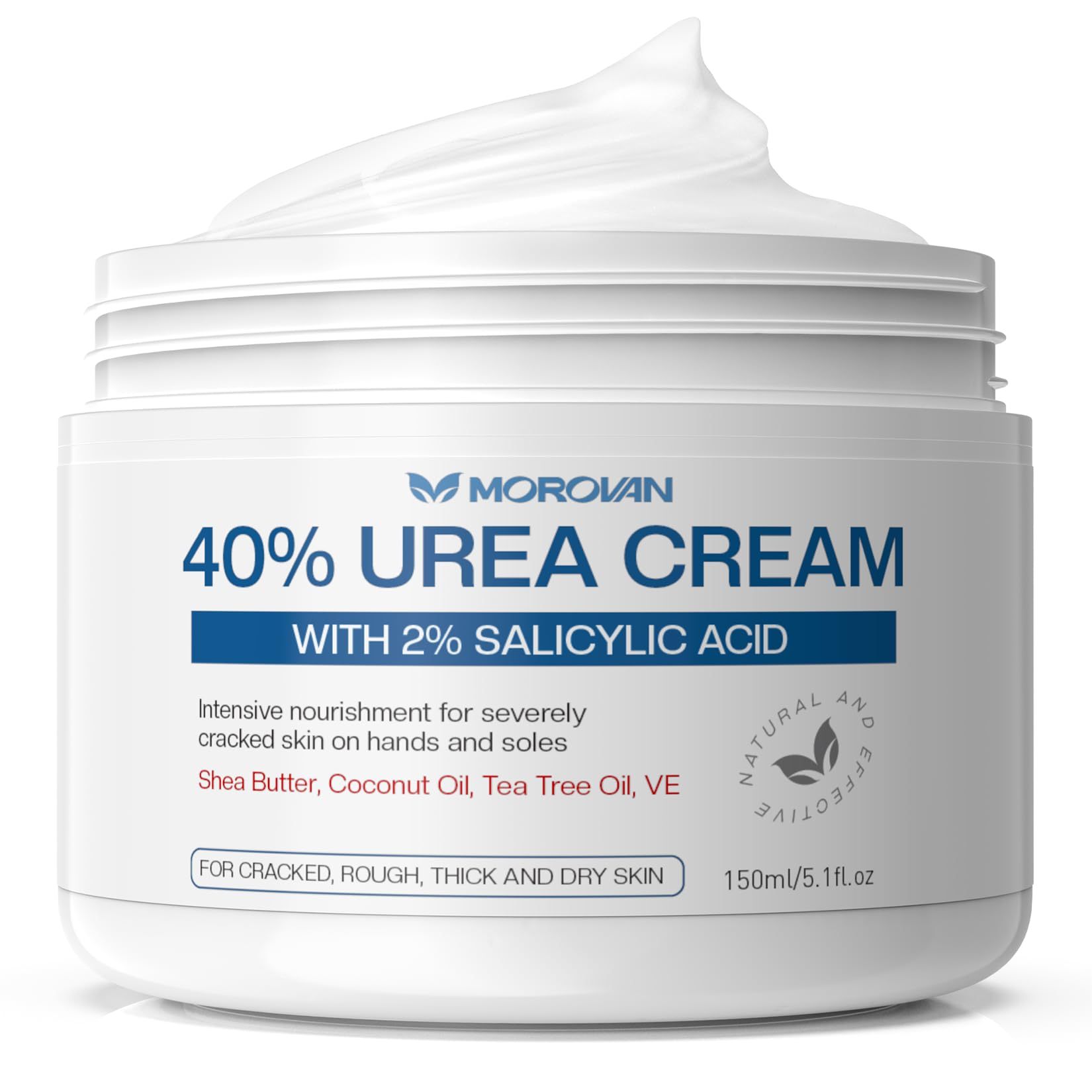 Urea Cream for Feet: 150g Foot Cream ，40% Urea + 2% Salicylic Acid for Dry Cracked Heels Deep Moisturizing Universal for Men & Women
