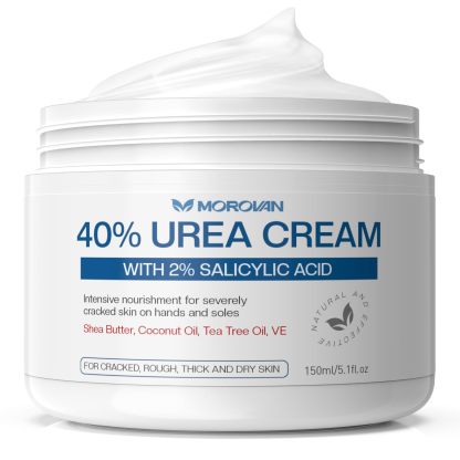 Urea Cream for Feet: 150g Foot Cream ，40% Urea + 2% Salicylic Acid for Dry Cracked Heels Deep Moisturizing Universal for Men & Women