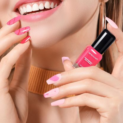 Morovan Christmas Nail Polish Set - 6pcs Colors Pink Glitter Quick Dry Nail Polish Gift Kit for Women,0.25 oz