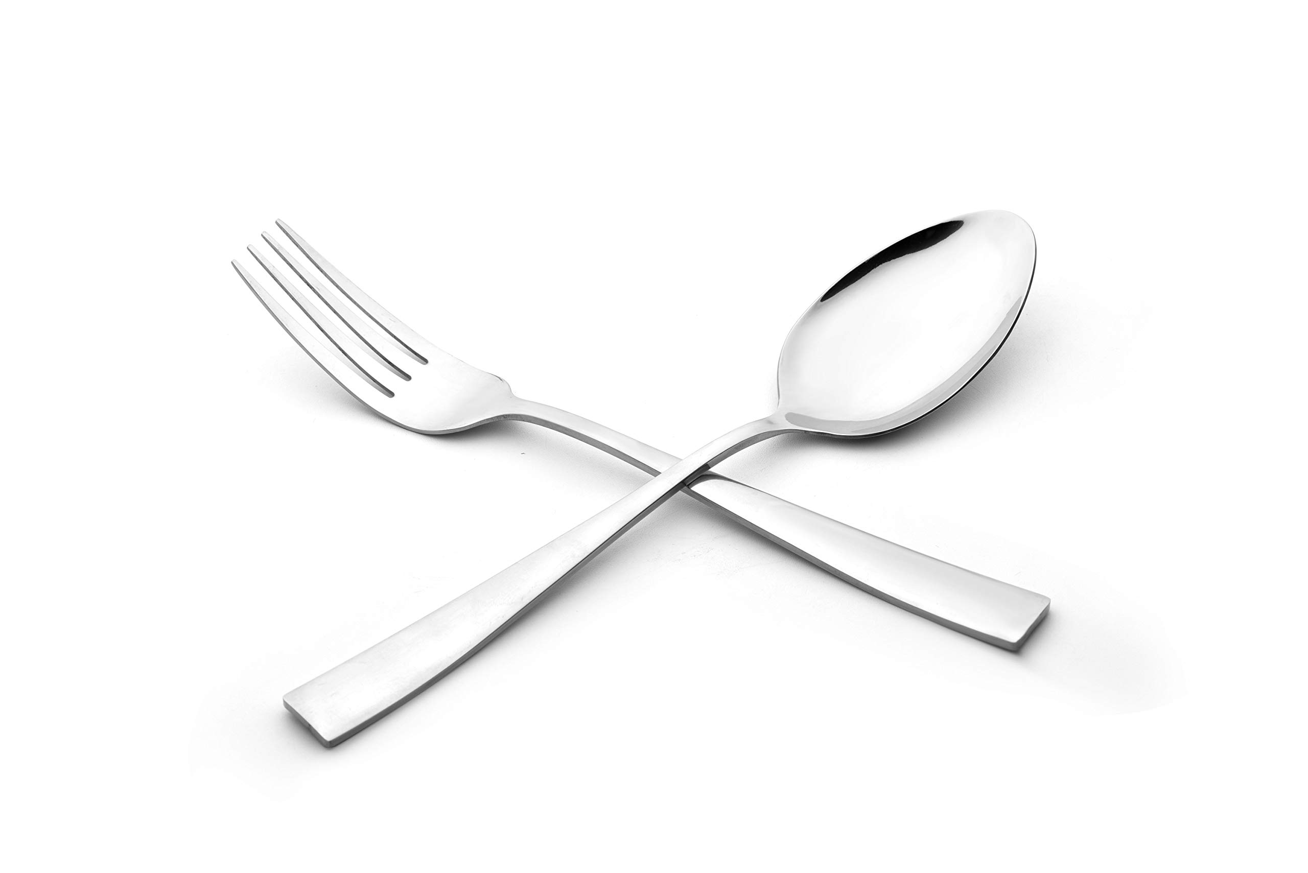 Zestaw sztućców dla 8 osób, 32-częściowy zestaw sztućców, sztućce ze stali nierdzewnej, polerowane na wysoki połysk, grubość 3 mm. Nowoczesny, minimalistyczny design