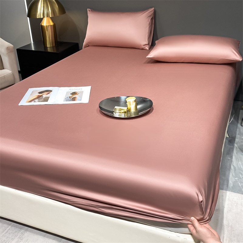 Camellia satin silk bedding set