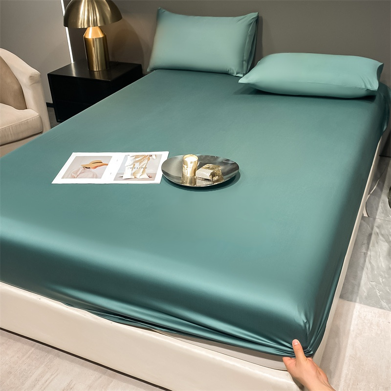 Camellia satin silk bedding set