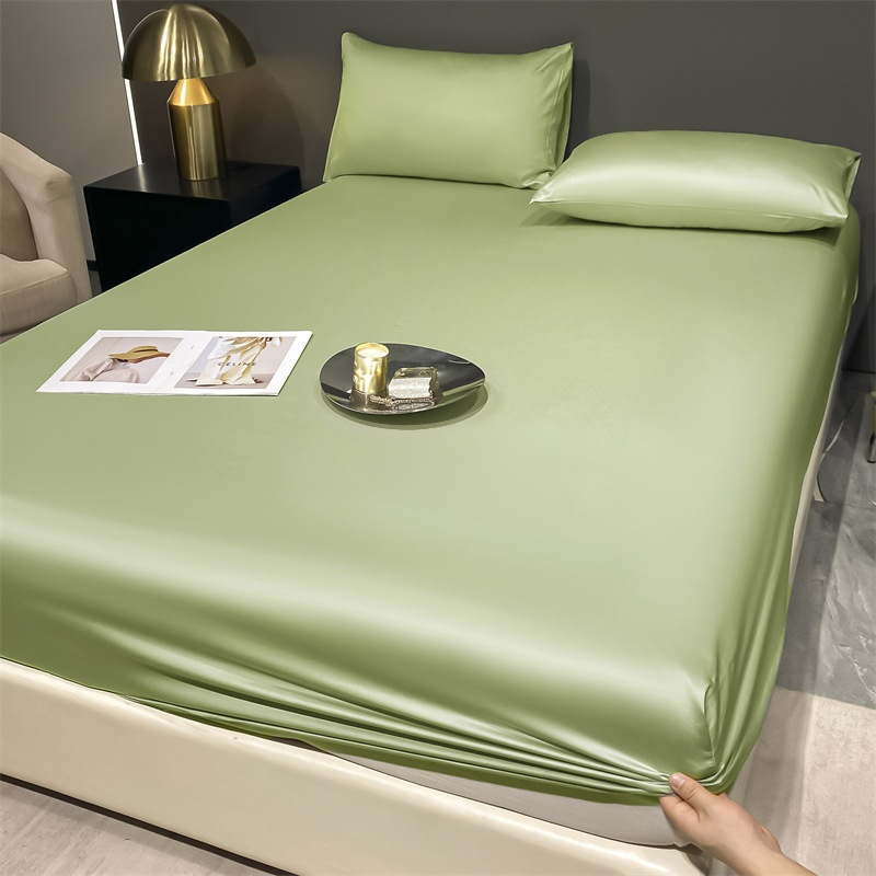 Camellia satin silk bedding set