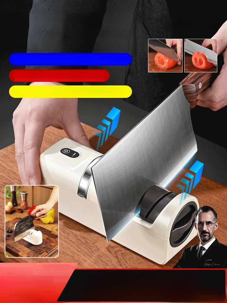 Dull to Deadly Sharp in 5 Seconds! 🔪 This Gadget Makes Your Old Knives Better Than New.✨ Cordless, Automatic, and Perfect.