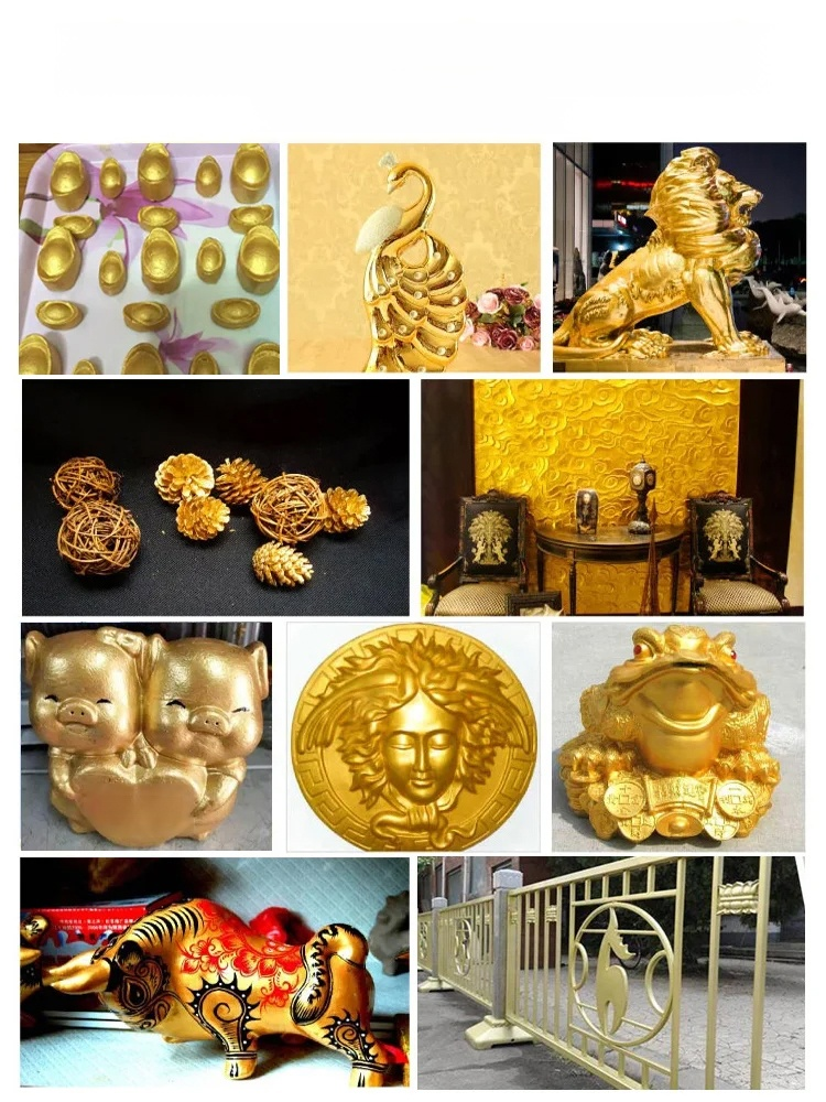 Luxury Liquid Gold Paint - Instant Shine Real Gold Texture in Every Stroke! Eco-Friendly Water-based Paint for Home & Crafts.