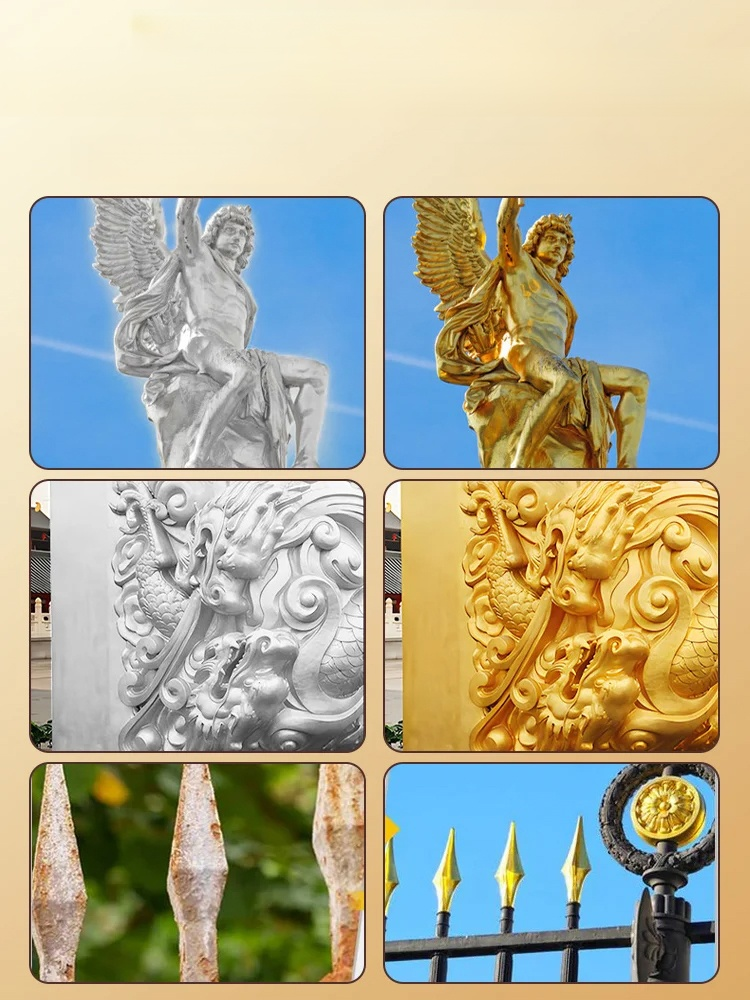 Luxury Liquid Gold Paint - Instant Shine Real Gold Texture in Every Stroke! Eco-Friendly Water-based Paint for Home & Crafts.