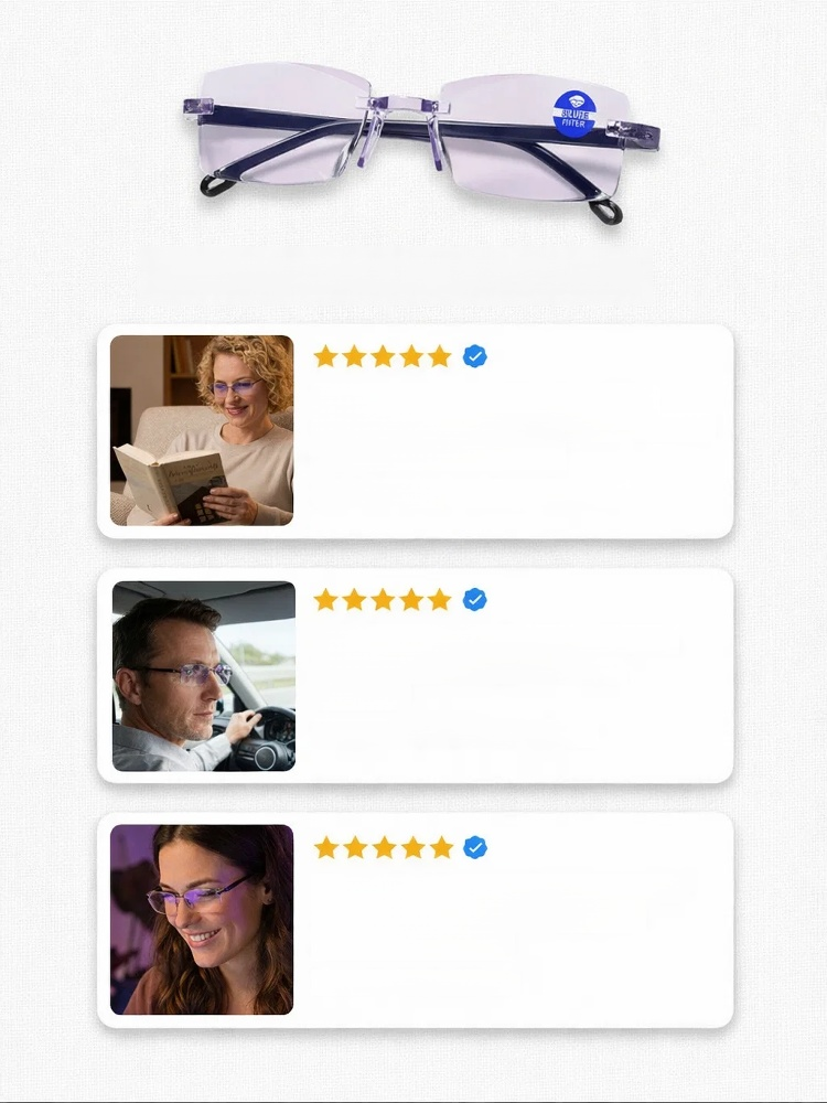 [Vision Returns to 20 Years Old] Smart Zoom Comfort Reading Glasses, Step outside and they turn into HD sunglasses in under 3 seconds