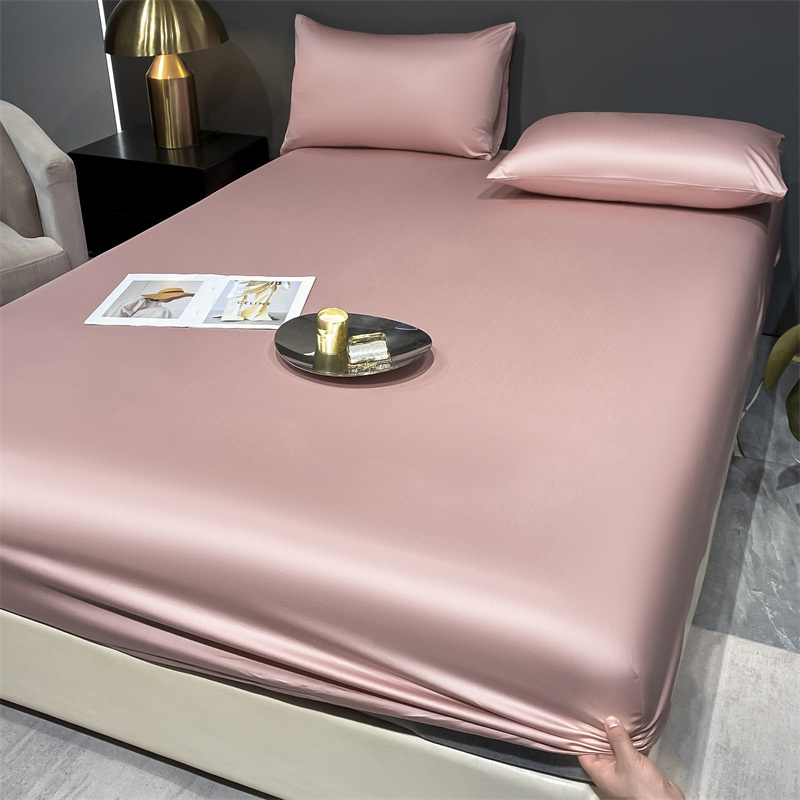 Camellia satin silk bedding set