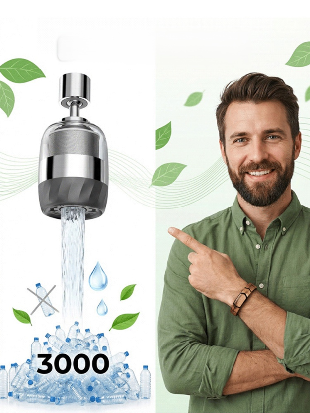 🌊 High-tech water purifier - enjoy clean water every day! 🔄 With a simple turn of the valve, you get mineral water quality water!