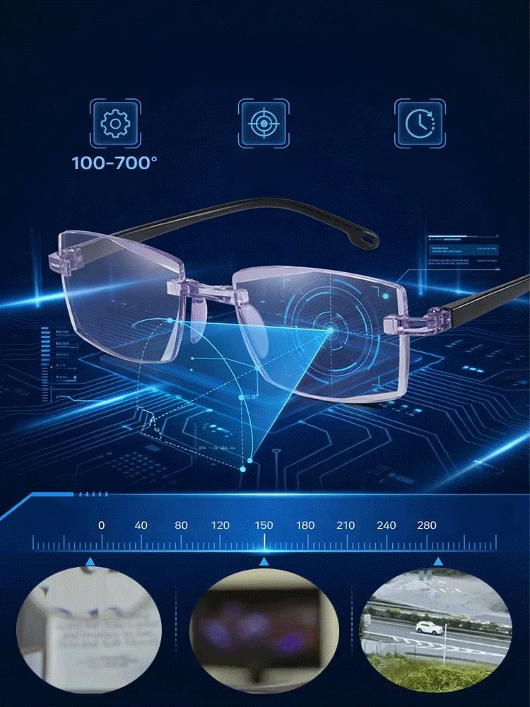 [Vision Returns to 20 Years Old] Smart Zoom Comfort Reading Glasses, Step outside and they turn into HD sunglasses in under 3 seconds