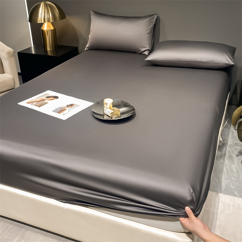 Camellia satin silk bedding set