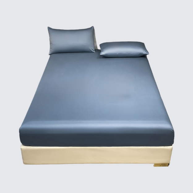 Camellia satin silk bedding set