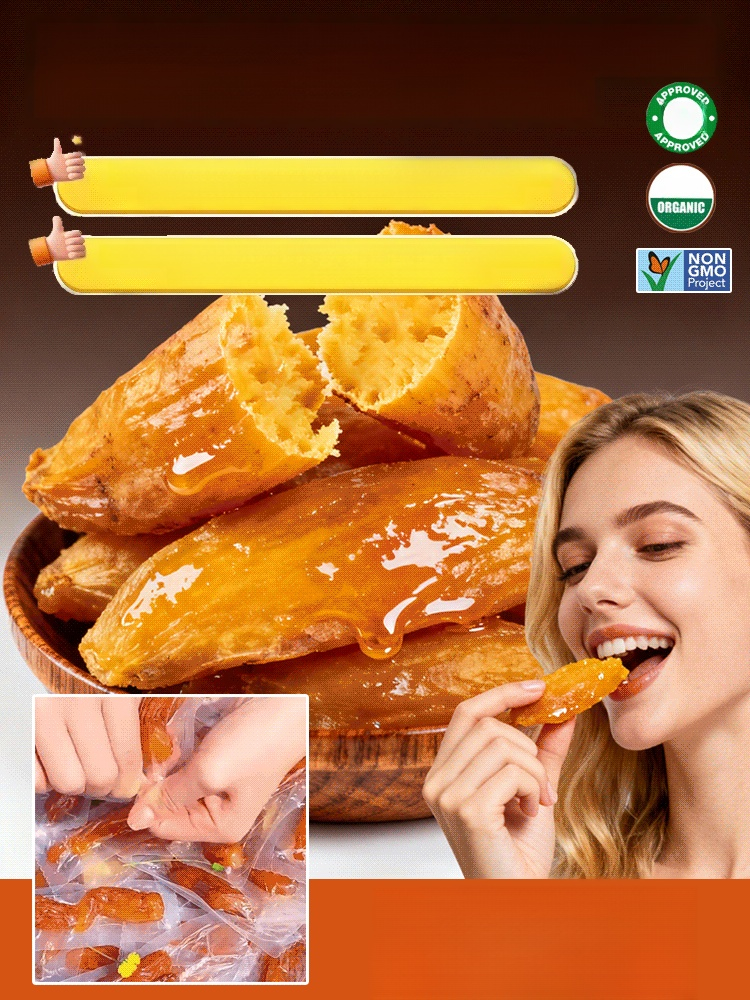 100% Natural Sweet Potato Snacks Stop Sugar Cravings! Dessert Taste, Superfood Nutrition. 100% Natural & No Added Sugar.