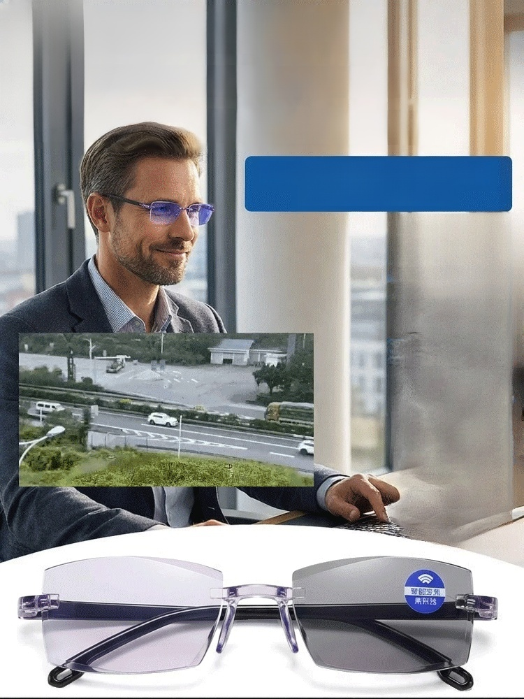 [Vision Returns to 20 Years Old] Smart Zoom Comfort Reading Glasses, Step outside and they turn into HD sunglasses in under 3 seconds