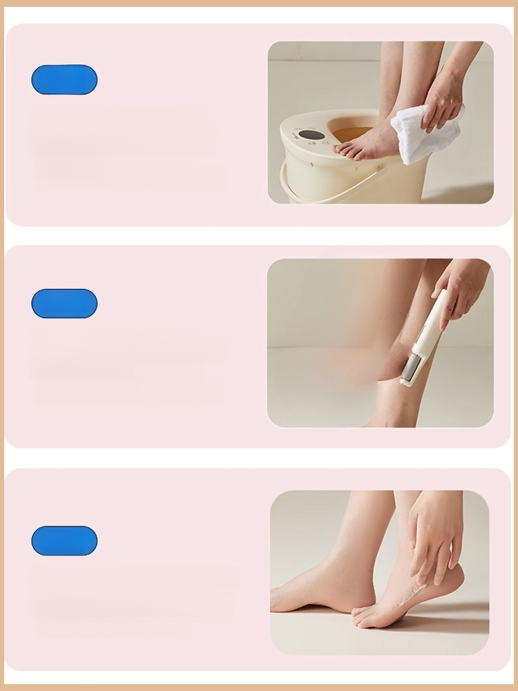 Remove Cracked Skin in 60 Seconds. See dead skin disappear! Professional callus remover for smooth heels. 