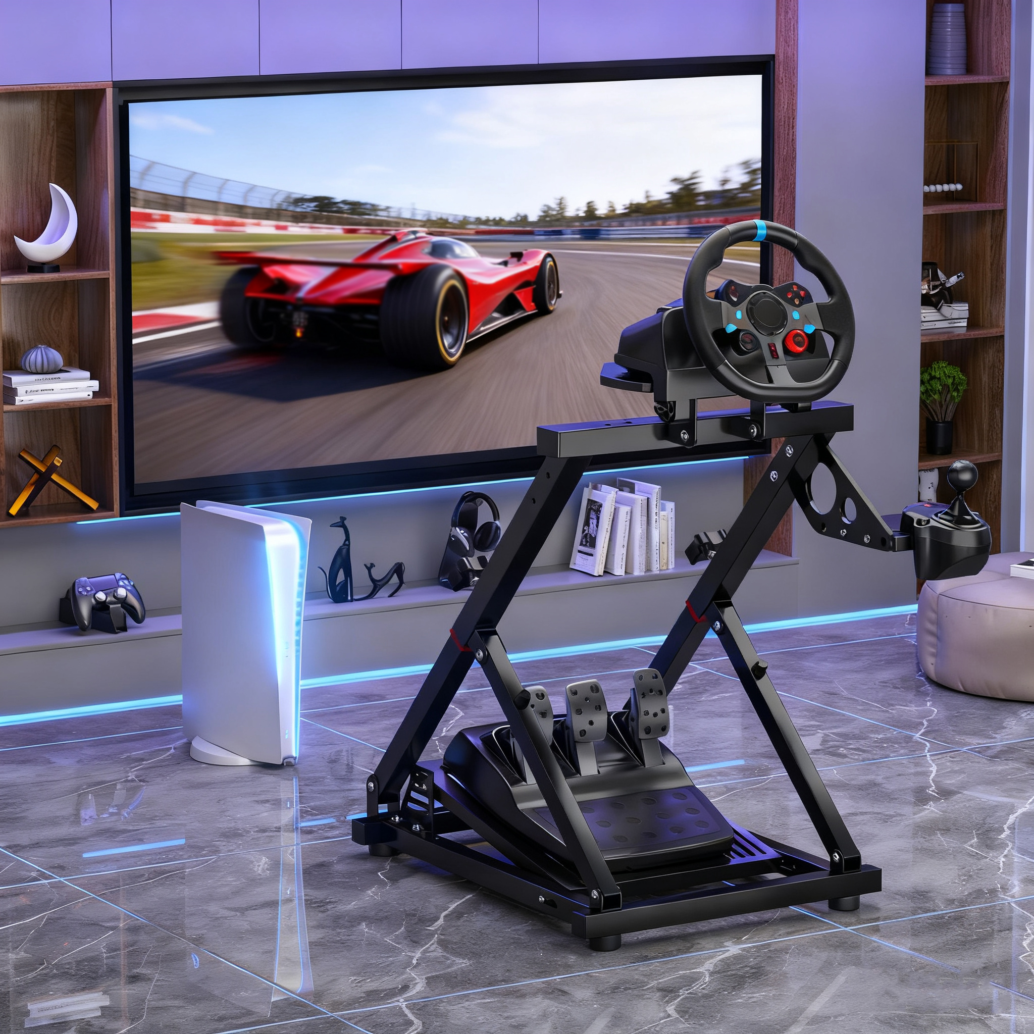 XRhinorth Racing Simulator Stand  Support for Logitech G29 G920 G923 G27 G25 Thrustmaster T248 T300 TGT TGT2 TS-PC TS-XW T500 T500RS T300RS TX
