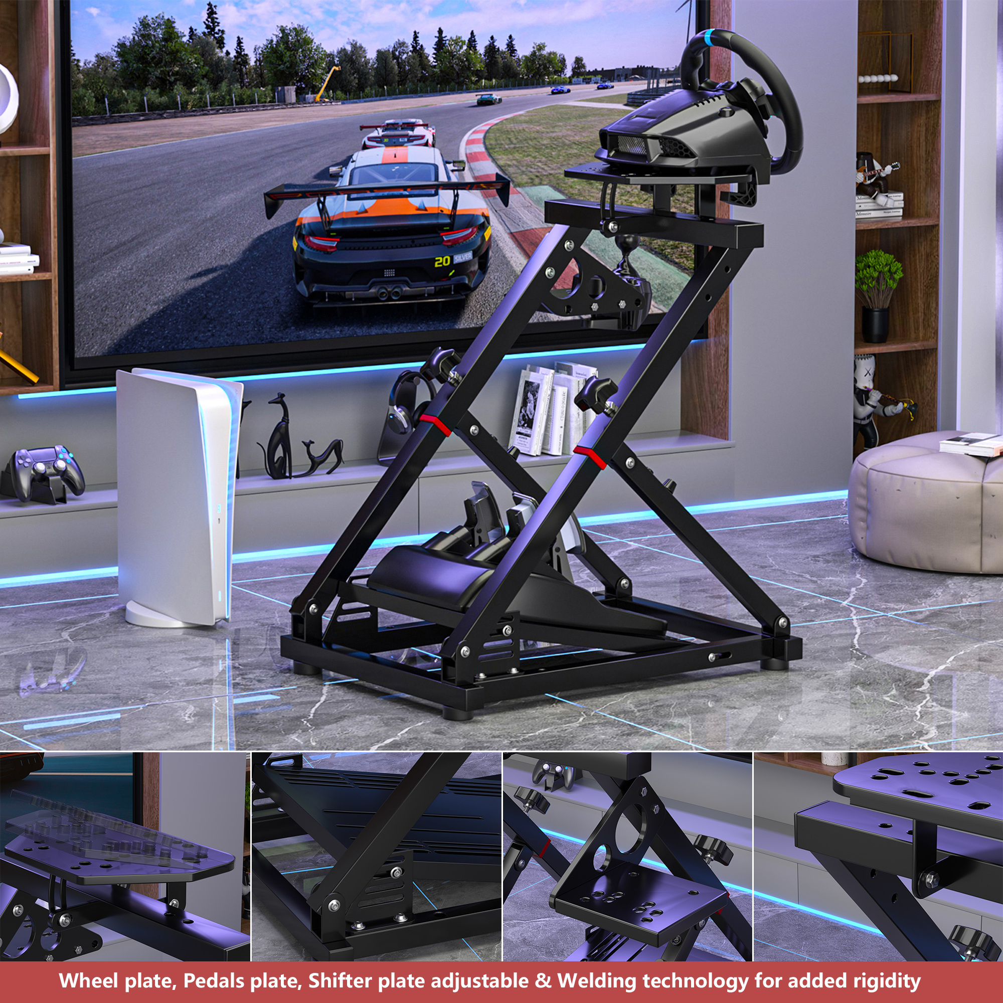 XRhinorth Racing Simulator Stand  Support for Logitech G29 G920 G923 G27 G25 Thrustmaster T248 T300 TGT TGT2 TS-PC TS-XW T500 T500RS T300RS TX