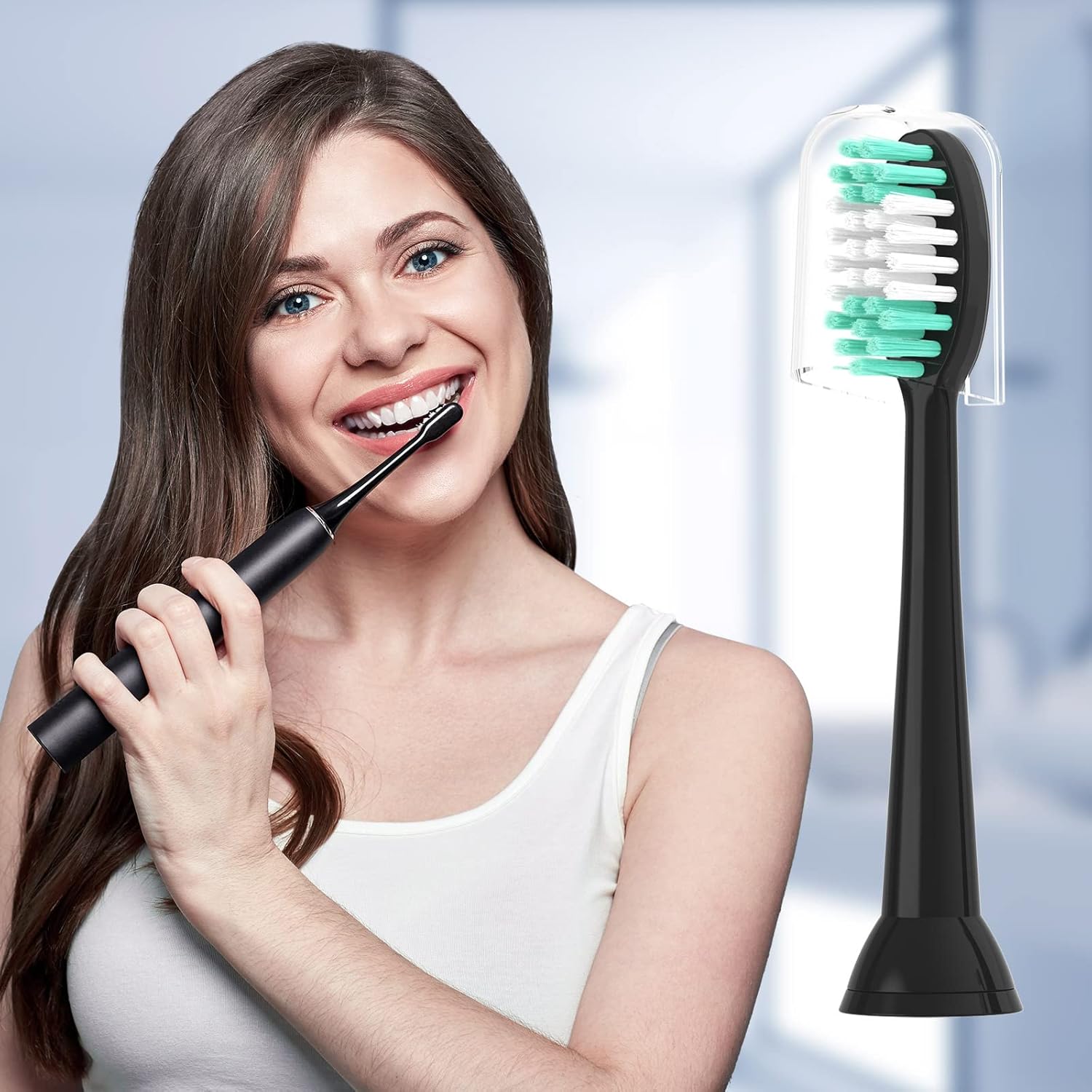 4er-Pack Ersatzbürstenköpfe für Elektrozahnbürste