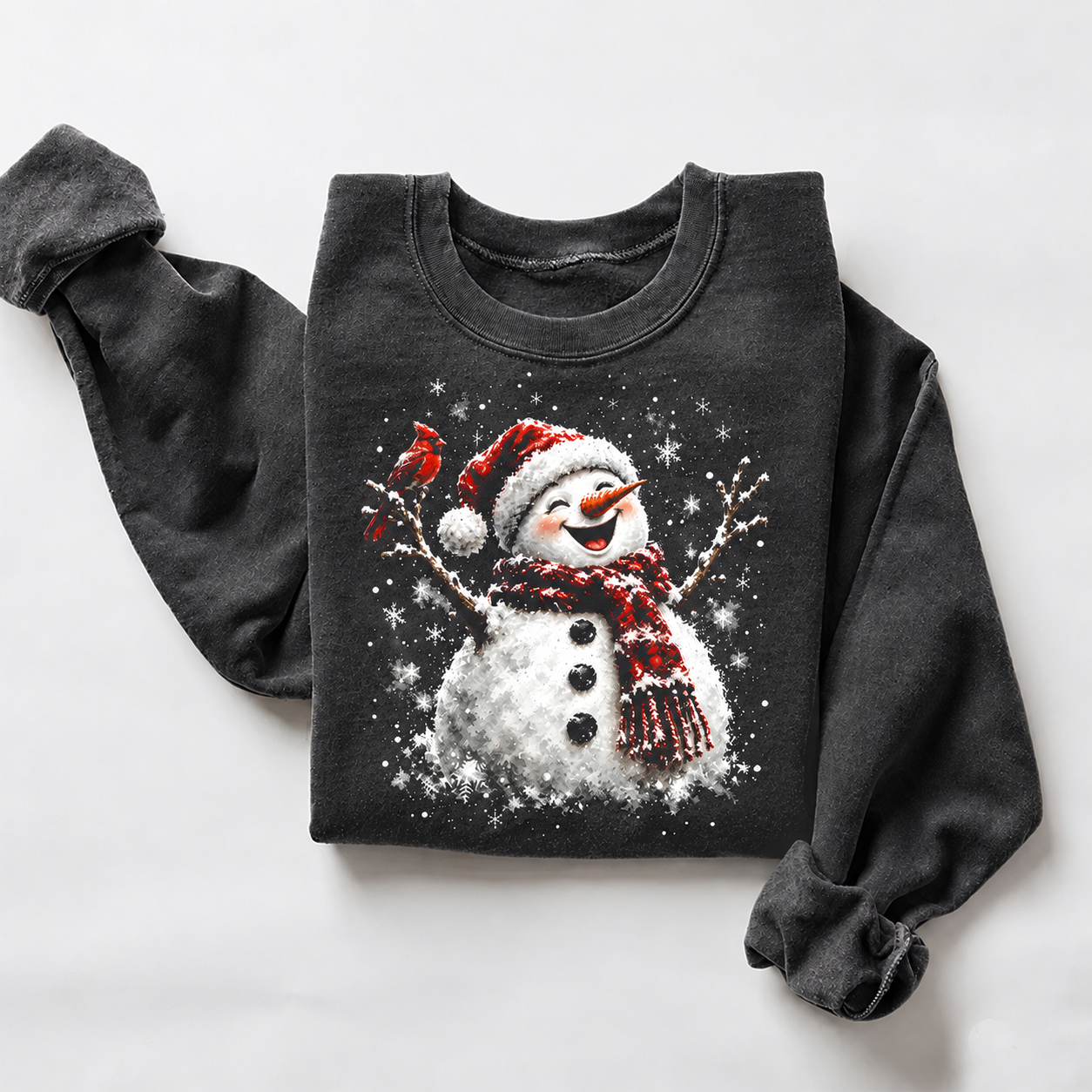 Snowman Cardinal Sweatshirt