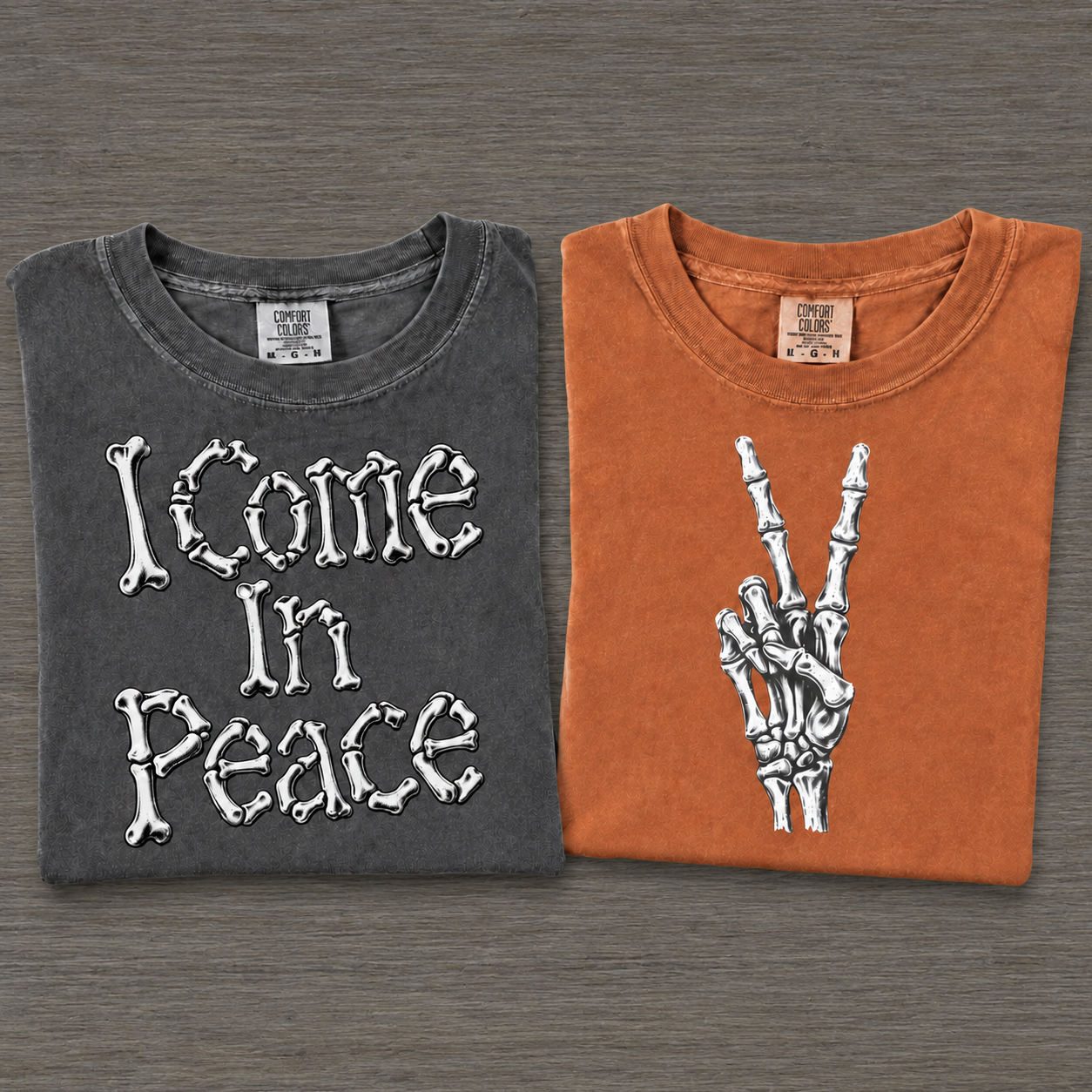 Funny Dirty I Come In Peace Skeleton Matching T-shirt