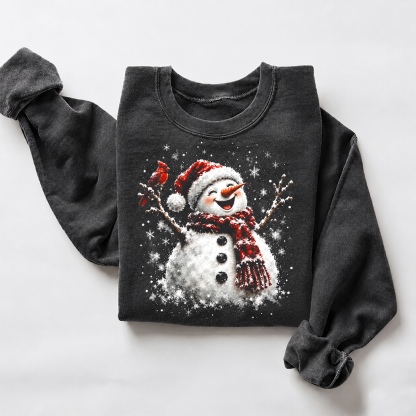 Snowman Cardinal Sweatshirt