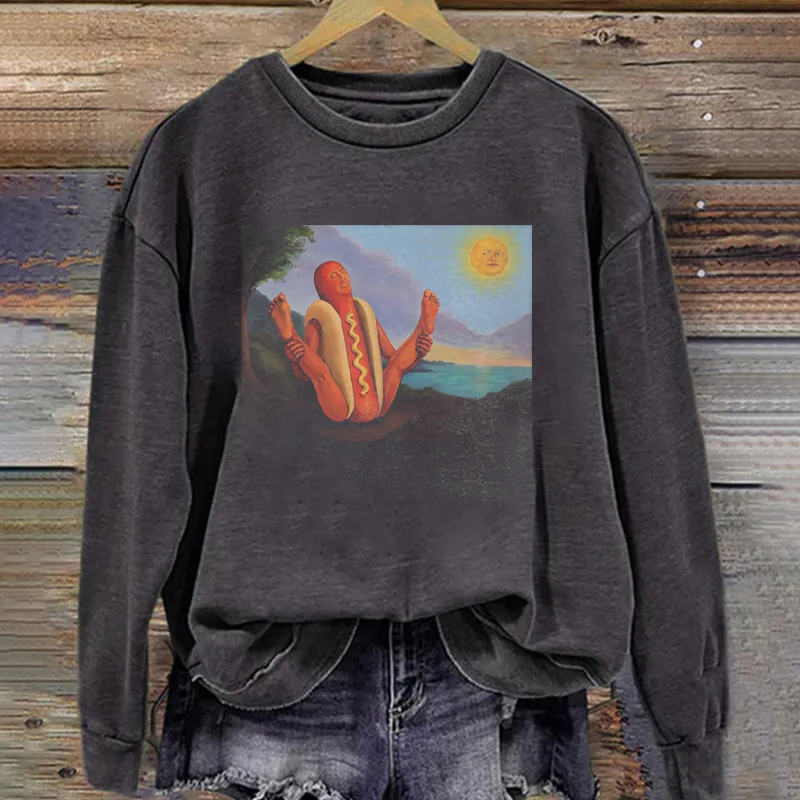 Butthole Sunning Hot Dog in the Sun Sweatshirt
