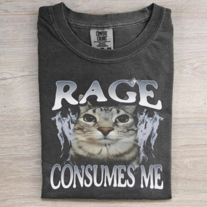 Rage Consumes Me Cat T-shirt