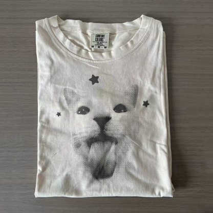 Funny Y2k Cat T-shirt