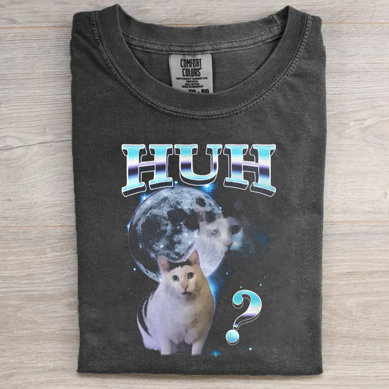 HUH Funny Dank Cat Meme T-shirt