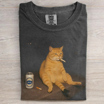 Cigarette Cat T-shirt