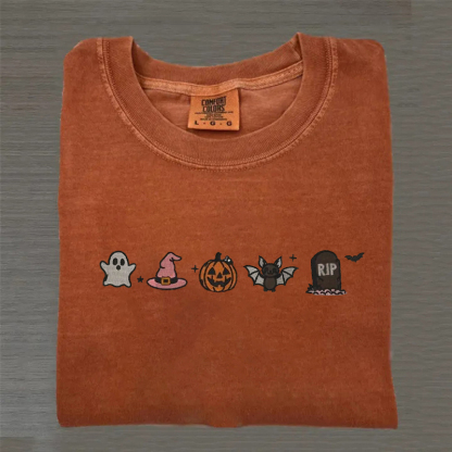 Cute Halloween Embroidery T-shirt