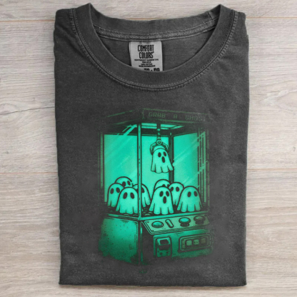 Dark Teenie Ghost Arcade Halloween T-shirt