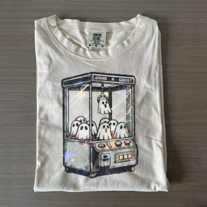 Dark Teenie Ghost Arcade Halloween T-shirt