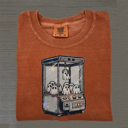 Dark Teenie Ghost Arcade Halloween T-shirt