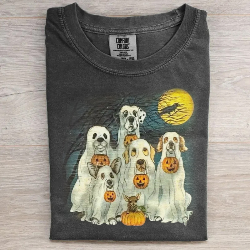 Halloween Dogs Ghost T-shirt