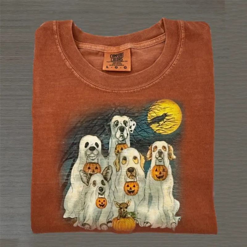 Halloween Dogs Ghost T-shirt