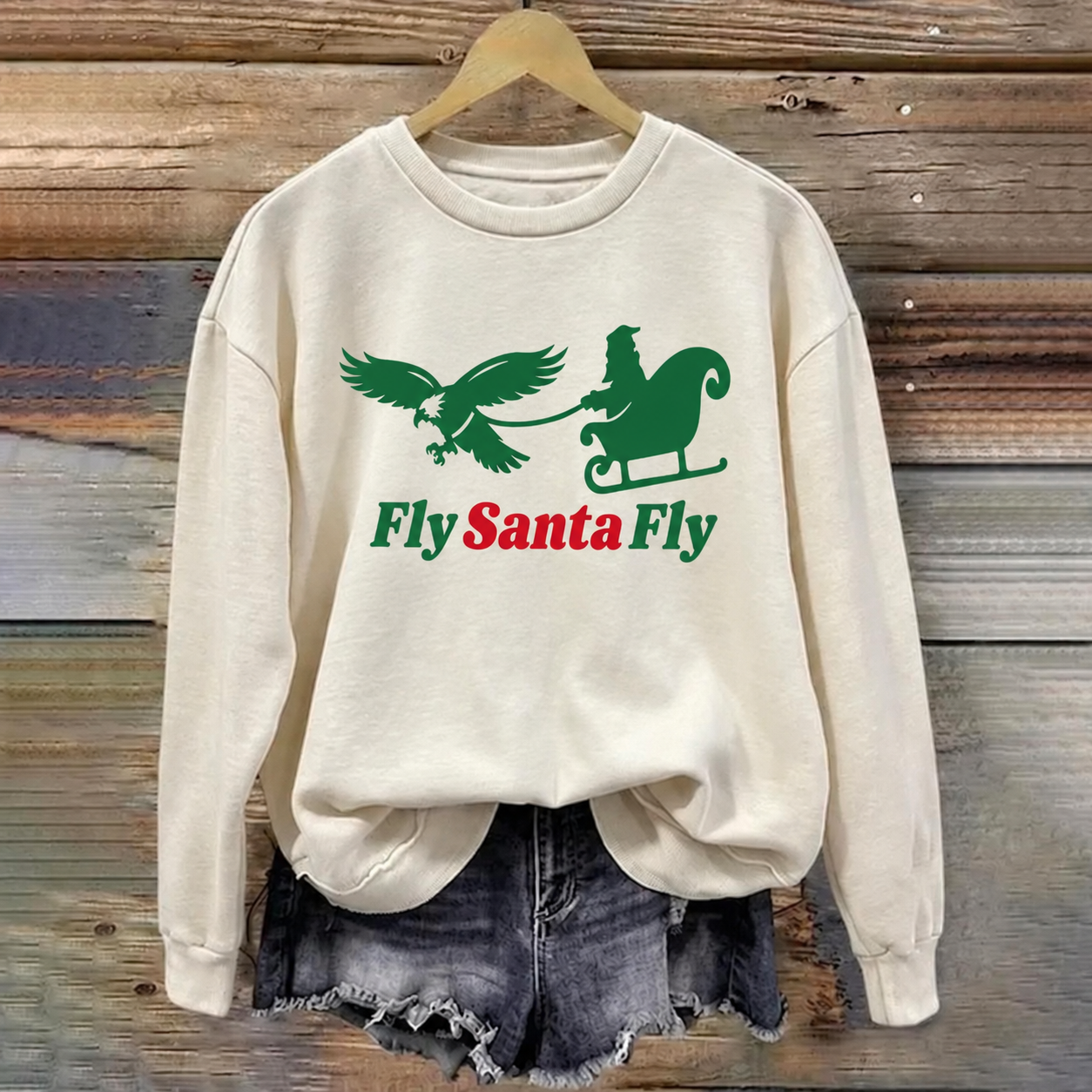 Fly Santa Fly Philadelphia Football Sweatshirt