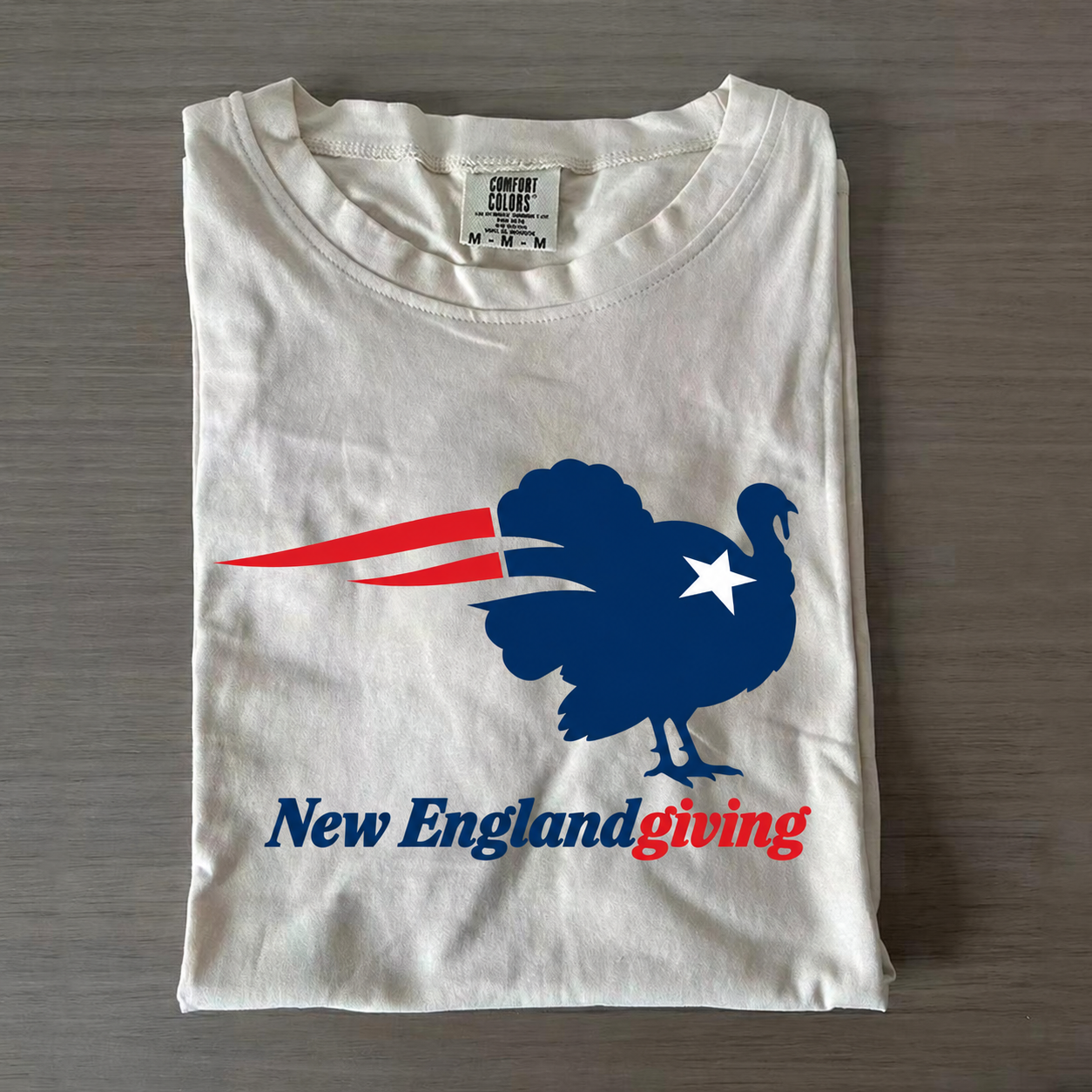 New Englandgiving Turkey Football T-shirt