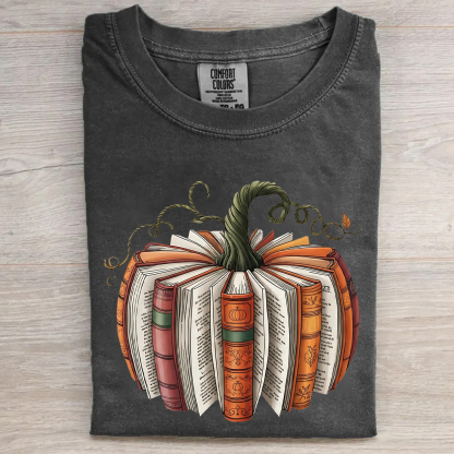 Fall Book Pumpkin Halloween T-shirt