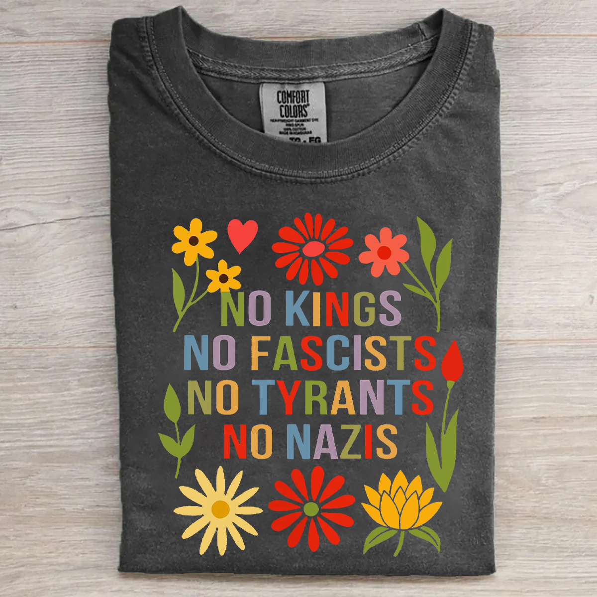 No Kings No Fascists No Tyrants No Nazis T-shirt