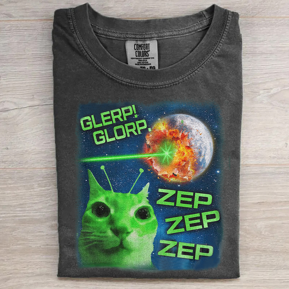 Glerp Glorp Funny Alien Cat T-shirt