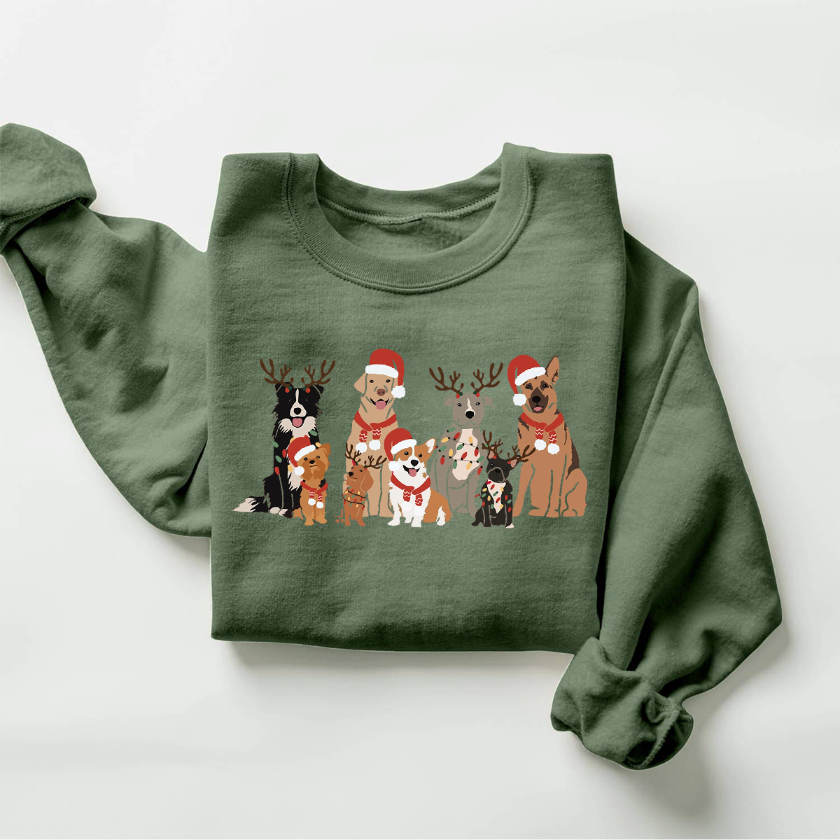 Vintage Christmas Dogs Sweatshirt