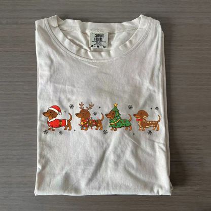 Christmas Dachshund Dog Lover Gift Funny Wiener Dog Holiday T-shirt