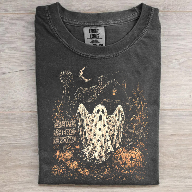 Fall Halloween Funny Haunt Here Now T-shirt
