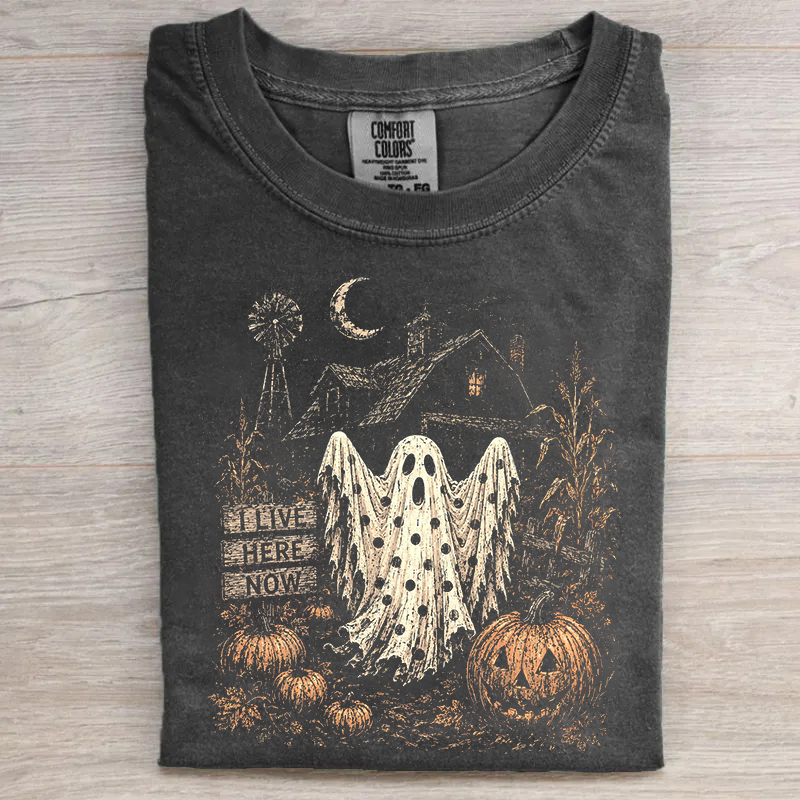Fall Halloween Funny Haunt Here Now T-shirt