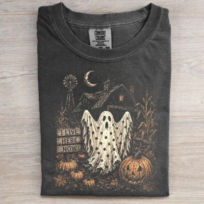 Fall Halloween Funny Haunt Here Now T-shirt