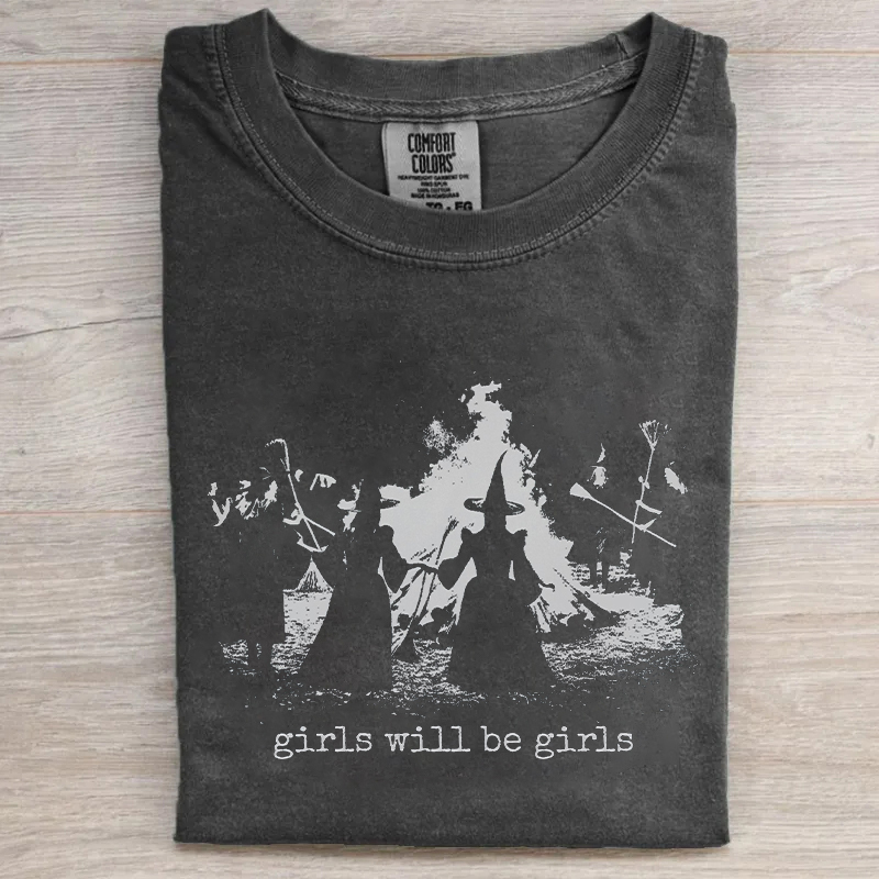 Girls Will Be Girls Spooky Witch T-shirt