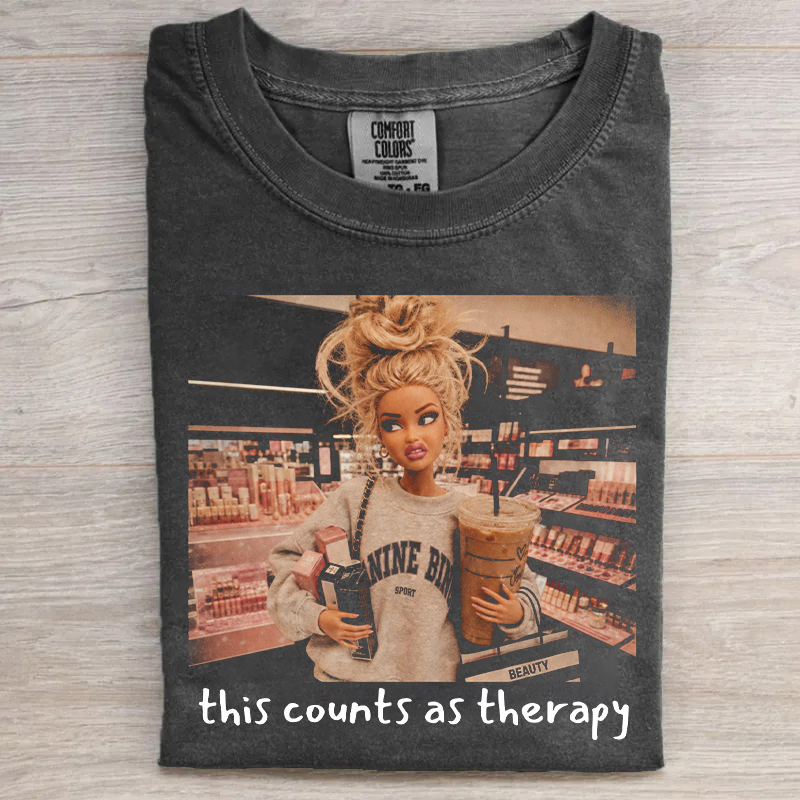 This Counts As Therapy Funny Doll T-shirt